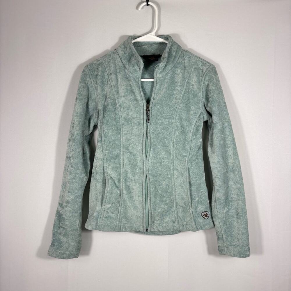 Ariat Light Green Super Soft Teddy Zip Up Jacket Size Small B8